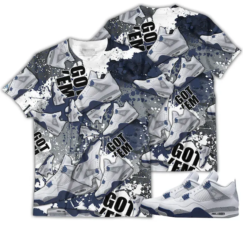 Shirt To Match Jordan 4 Retro Midnight Navy - Got 'Em Jordan - Midnight Navy 4s Gifts Unisex Matching 3D T-Shirt