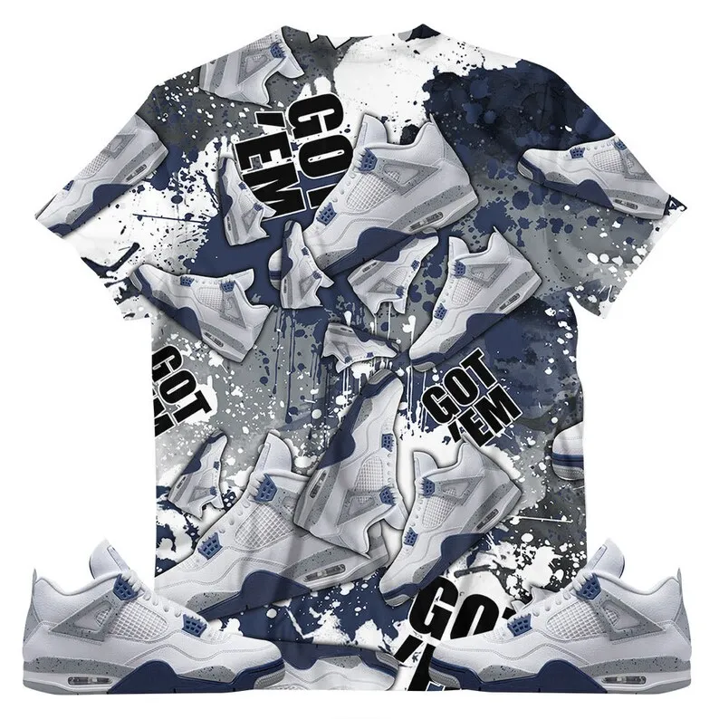 Shirt To Match Jordan 4 Retro Midnight Navy - Got 'Em Jordan - Midnight Navy 4s Gifts Unisex Matching 3D T-Shirt
