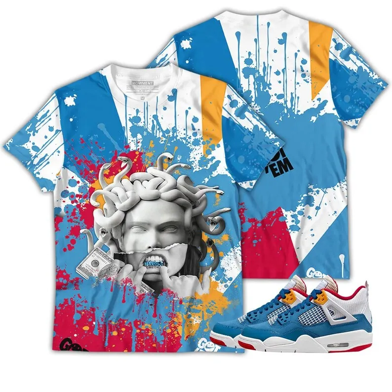 Gift Money Talk Got Em Unisex Sneaker Shirt Match Retro Messy Room 4s Tee, Jordan 4 GS Messy Room 3D T-Shirt