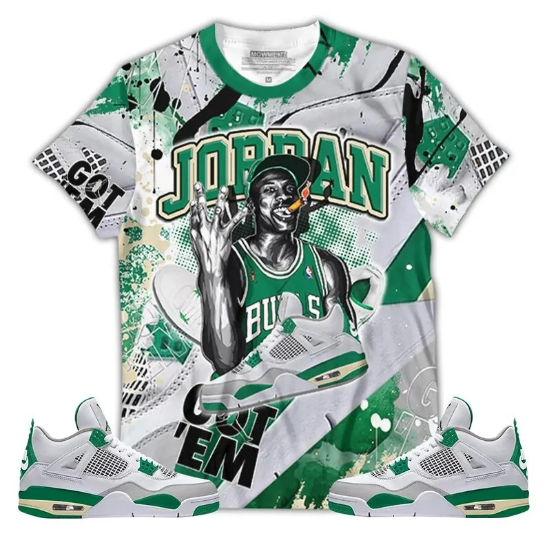Got 'em Jordan 23M Unisex Shirt To Match Sneaker Retro Pine Green 4s Tee, Jordan 4 Pine Green 3D T-Shirt
