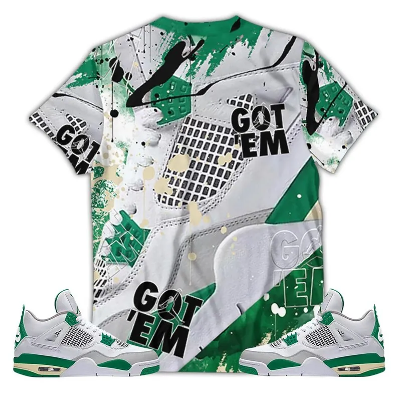 Got 'em Jordan 23M Unisex Shirt To Match Sneaker Retro Pine Green 4s Tee, Jordan 4 Pine Green 3D T-Shirt