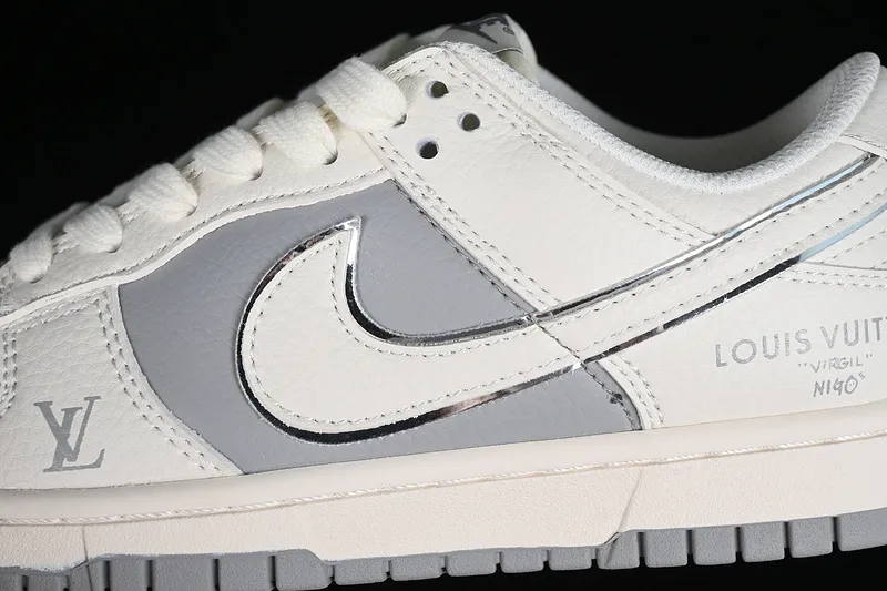 Sb Dunk Low Louis Vuitton Off White/grey/silver