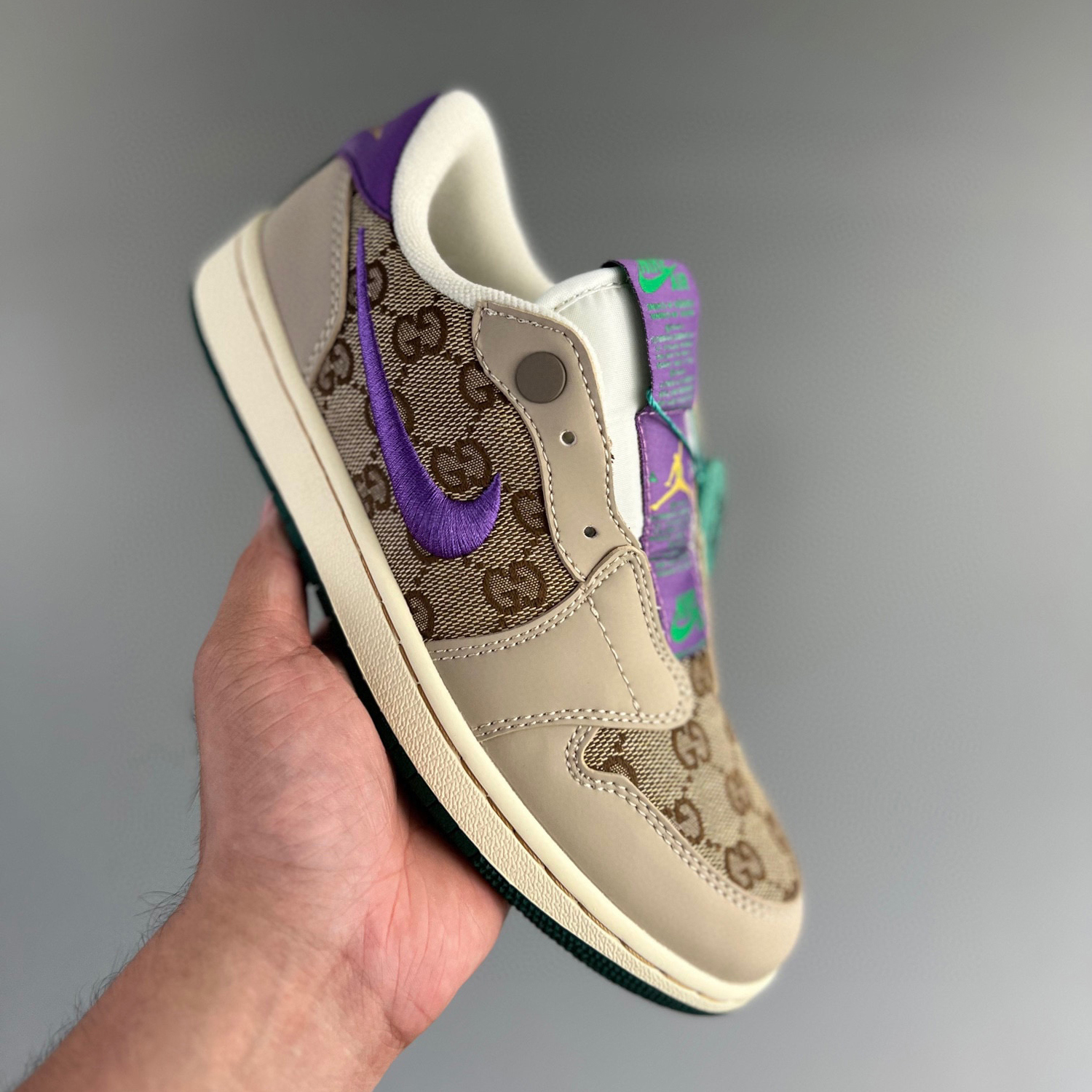 Air jordan 1 low slip x gucci – color pink – 06dhlh12-212 – full size 36-46