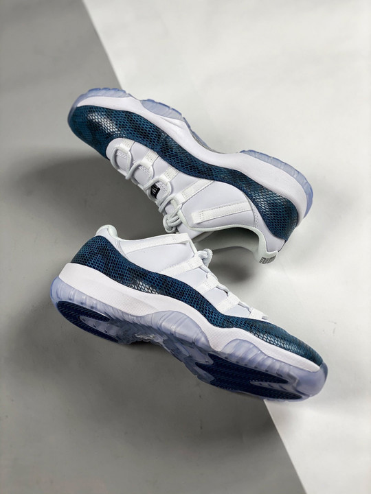 Air jordan 11 low ” navy blue snakeskin” cd6846-102