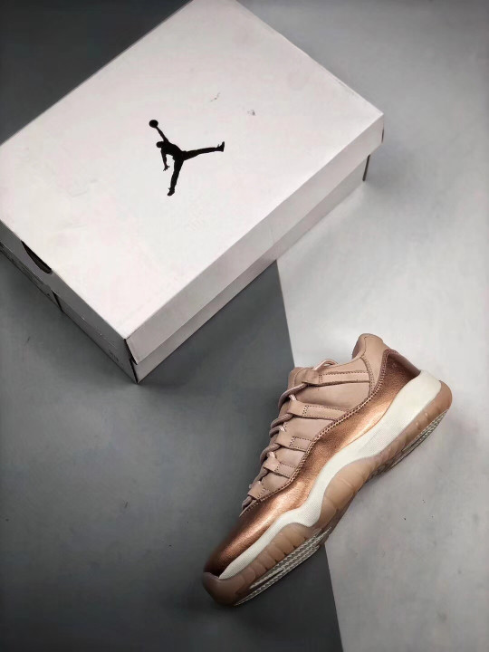 Air jordan 11 low wmns ” rose gold” ah7860-105