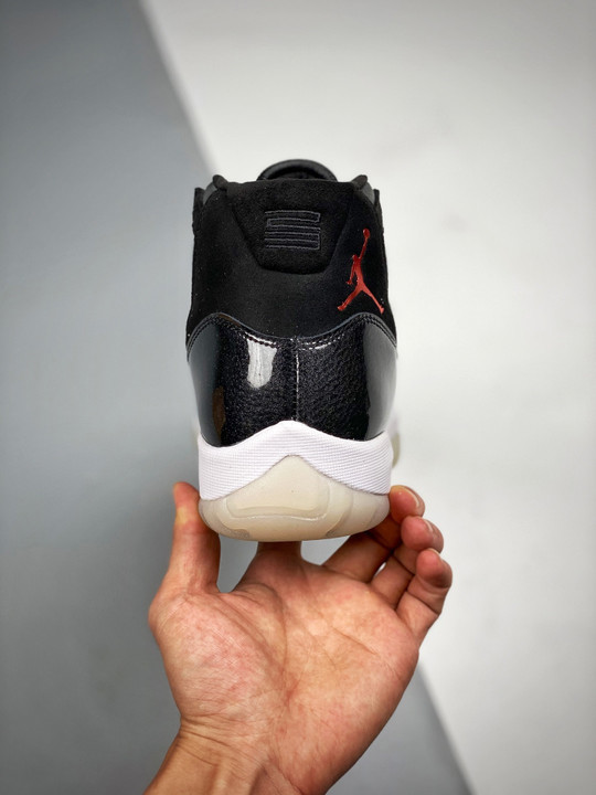 Air jordan 11 retro “72-10” black/gym red-white 378037-002