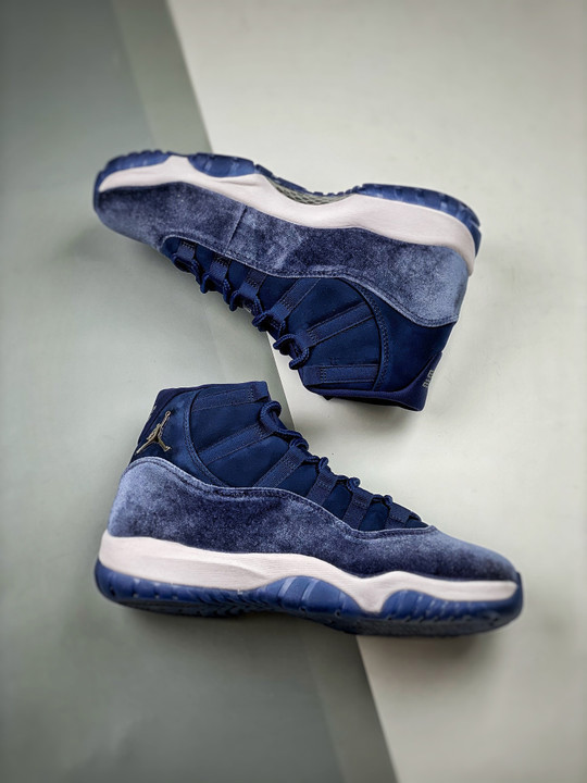 Air jordan 11 velvet midnight navy/metallic silver-white ar0715-441