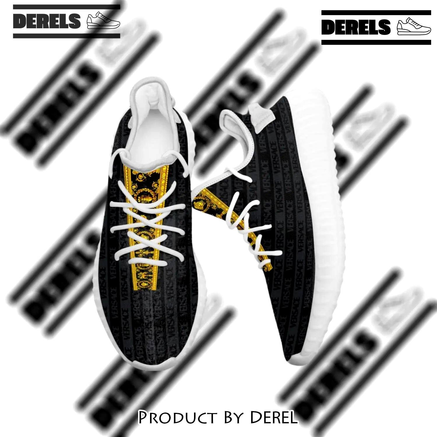 Buy gianni versace black gold yeezy boost shoes sport sneakers best for men women 49 yzes - dr-ys-315697