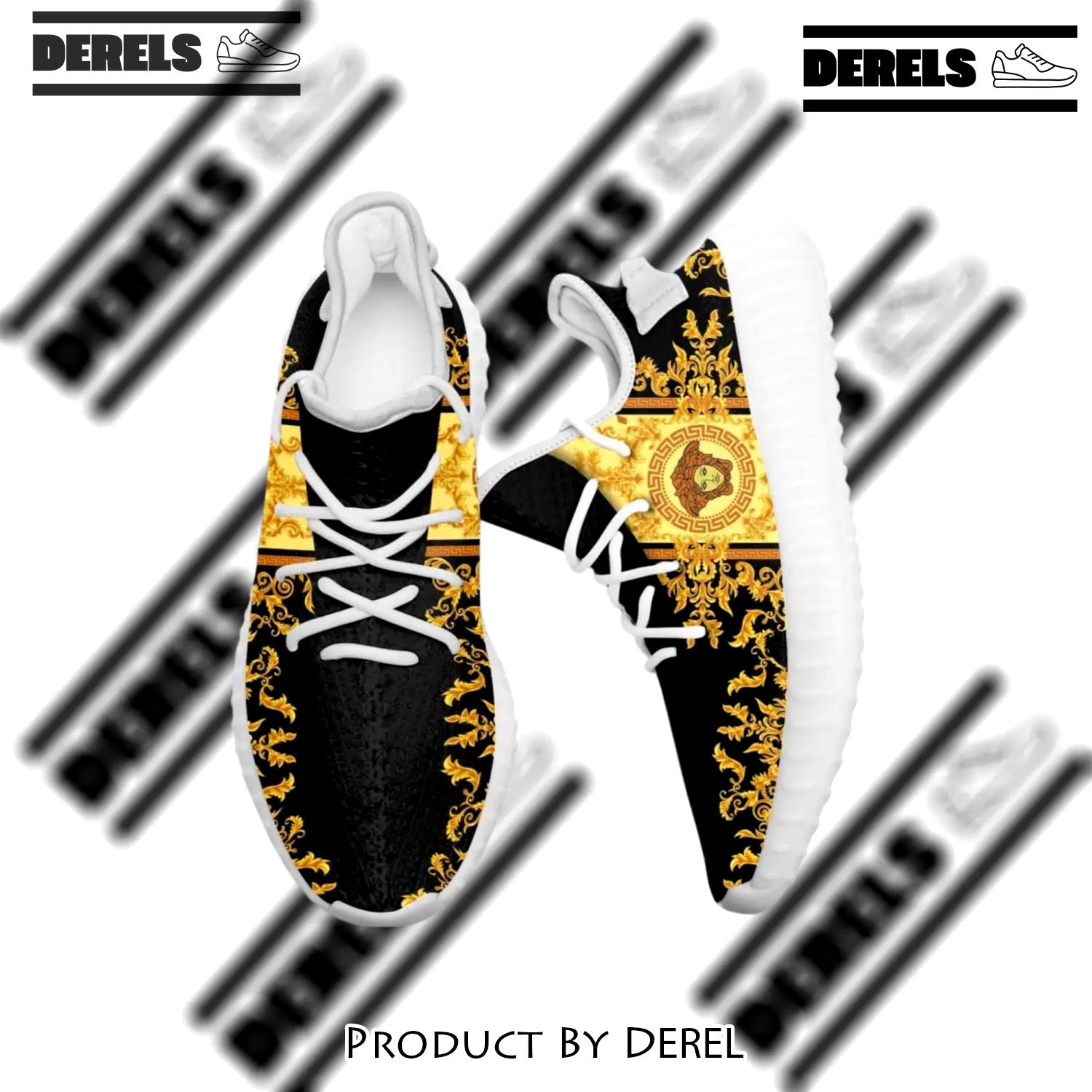 Buy gianni versace black gold yeezy boost shoes sport sneakers best for men women 50 yzes - dr-ys-357467