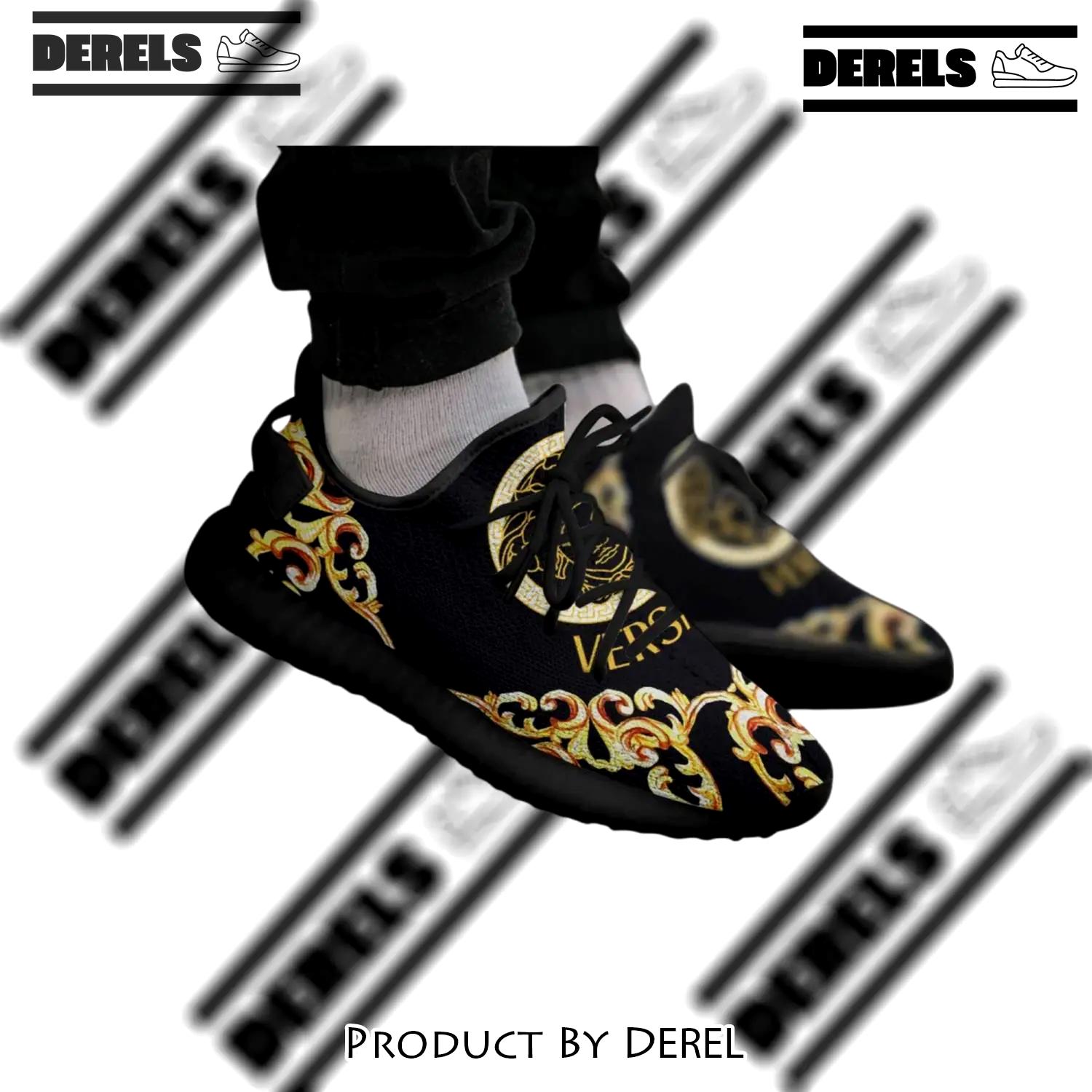 Buy gianni versace black gold yeezy boost shoes sport sneakers best for men women 52 yzes - dr-ys-794634