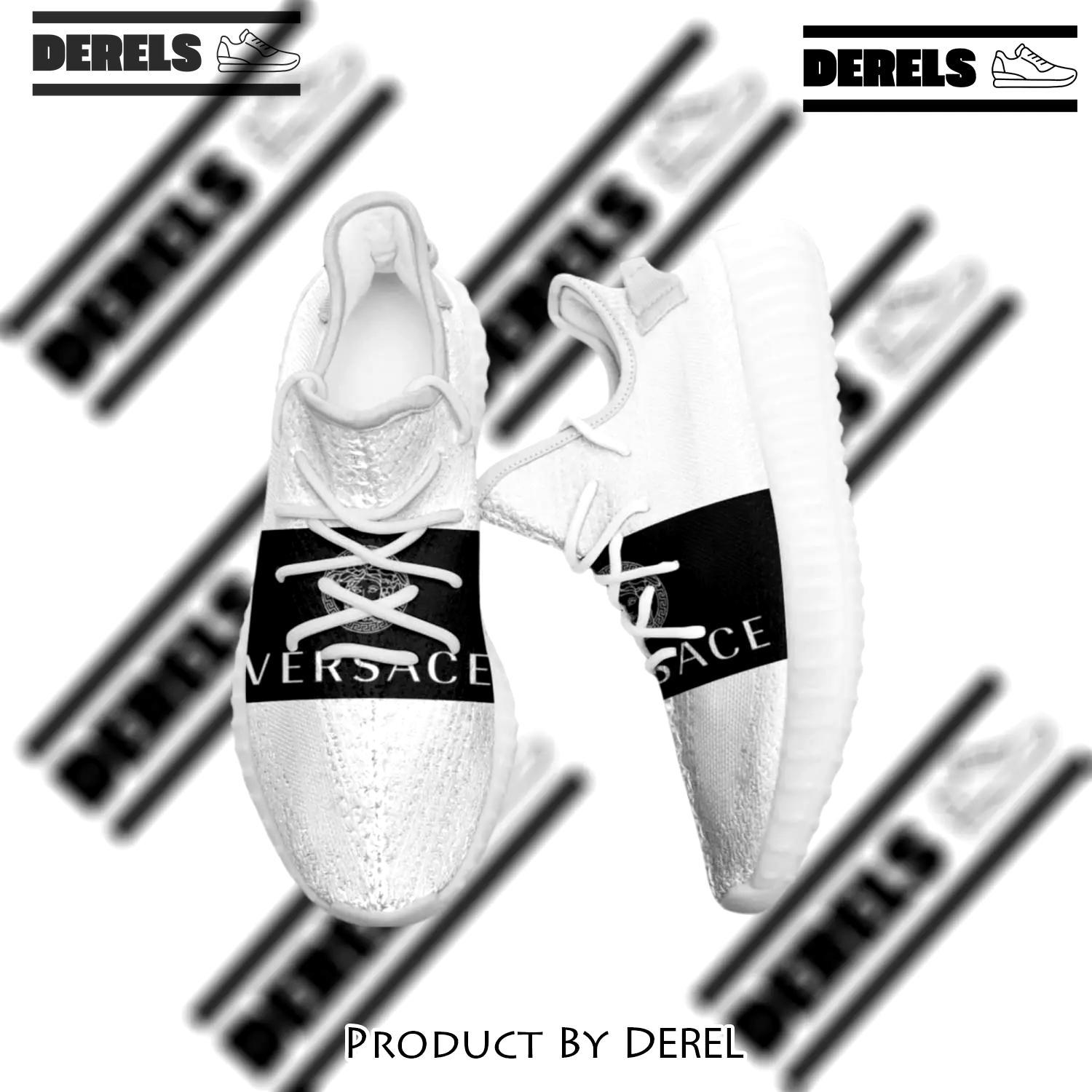 Buy gianni versace black white yeezy boost shoes sport sneakers best for men women 55 yzes - dr-ys-674236