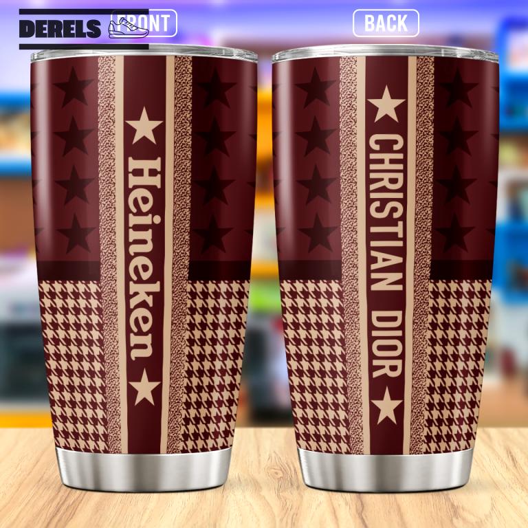 Dior heineken stainless steel tumbler 20oz/30oz
