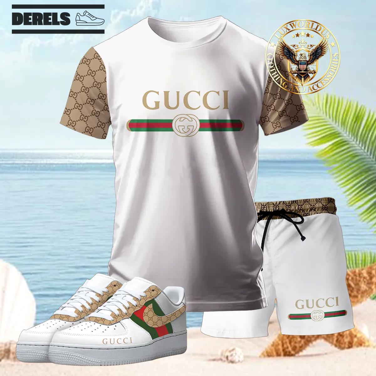 [new] premium gucci unisex set t-shirt & short x af1 sneaker 2024 lux-tx+stk+f40-gc136901
