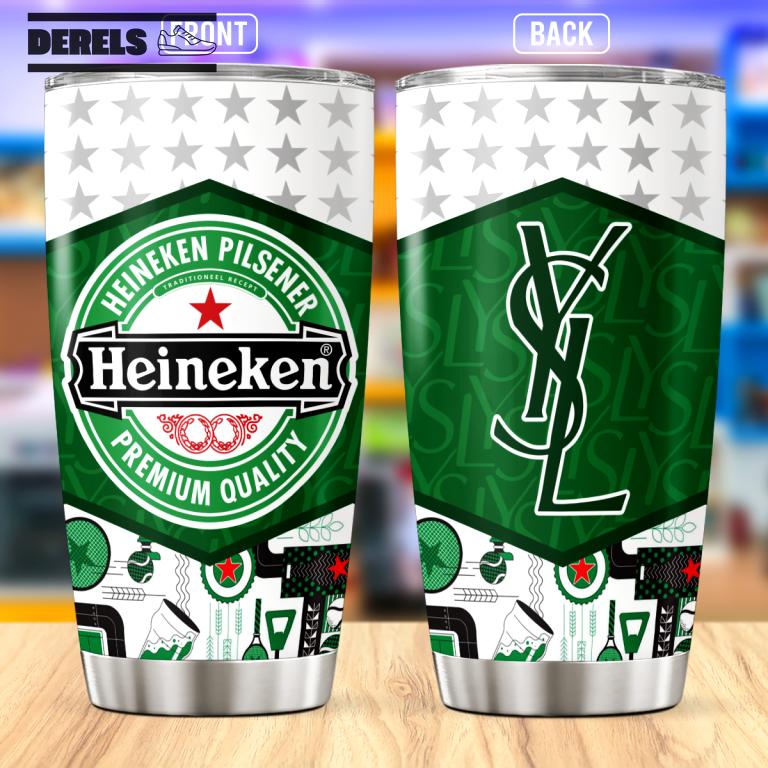 Yves saint laurent heineken stainless steel tumbler 20oz/30oz