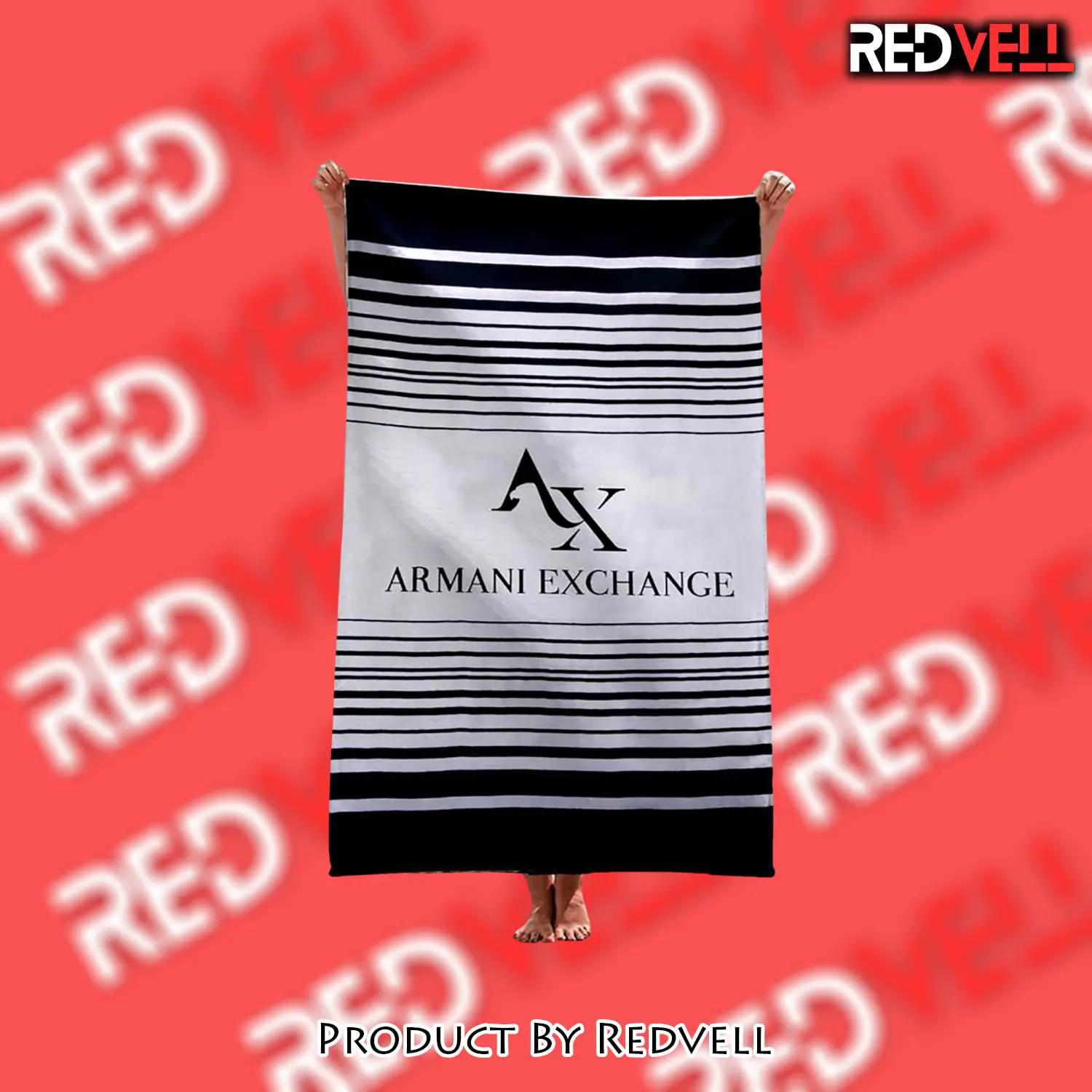 Armani exchange soft cotton bath large beach towel for women - rv-bt-153578