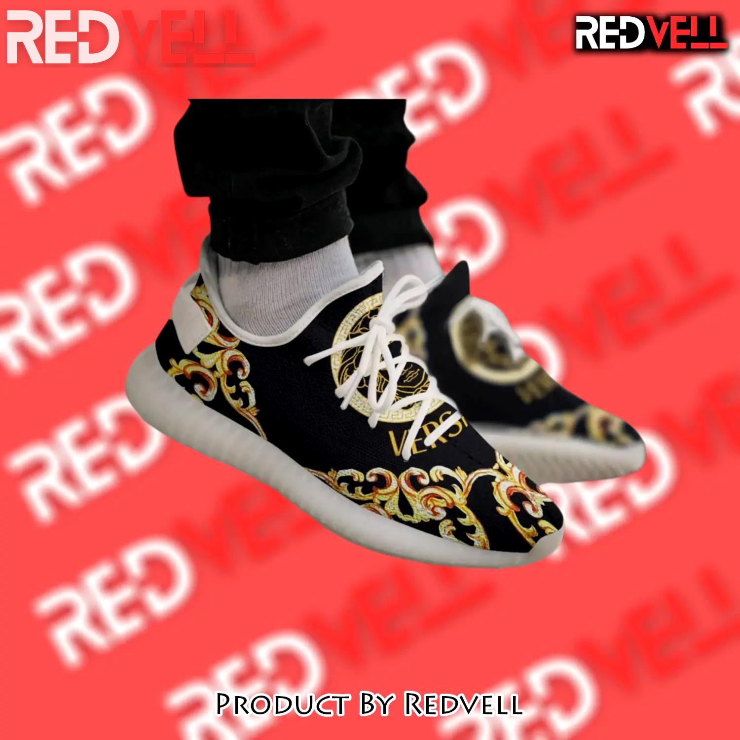 Buy gianni versace black white yeezy boost shoes sport sneakers best for men women 53 yzes - rv-ys-890621