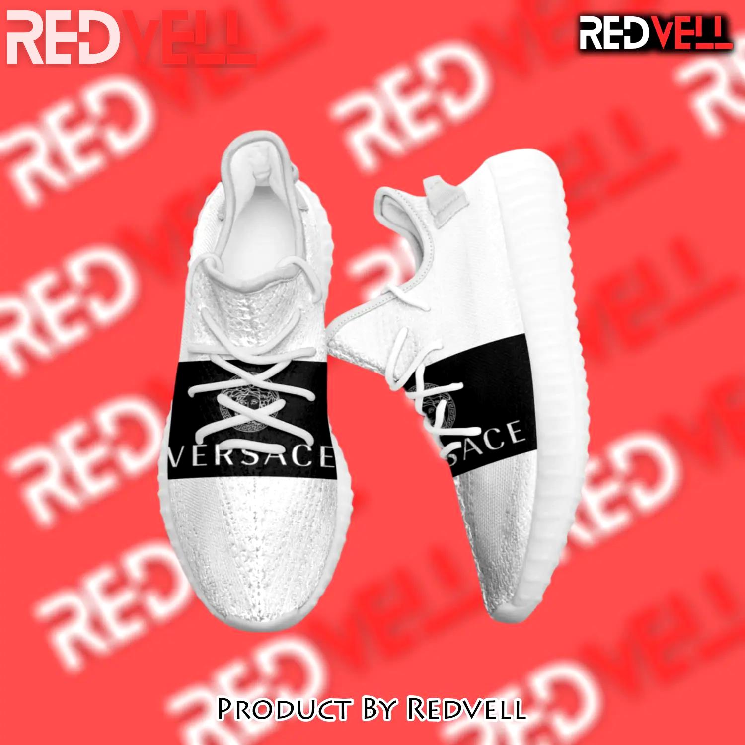 Buy gianni versace black white yeezy boost shoes sport sneakers best for men women 55 yzes - rv-ys-952881