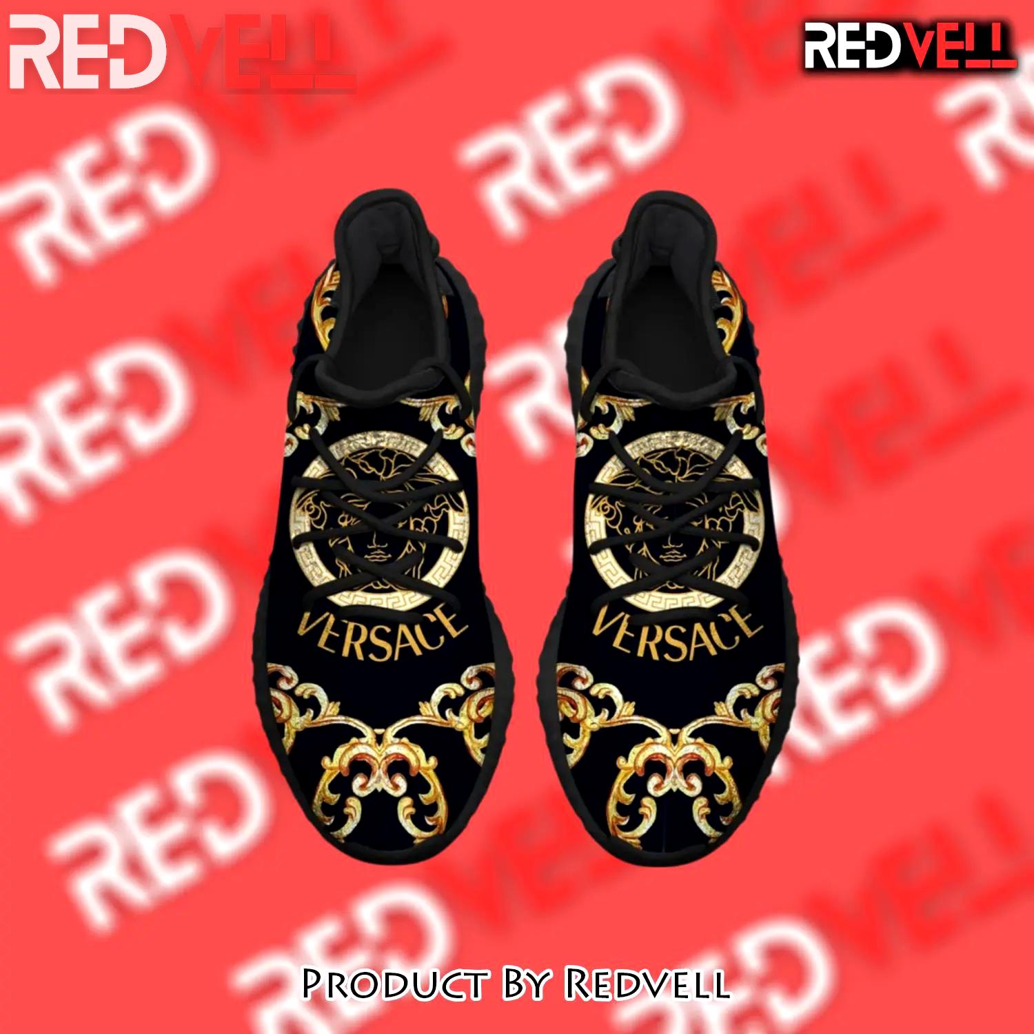 Buy gianni versace black yeezy boost shoes sport sneakers best for men women 60 yzes - rv-ys-256055