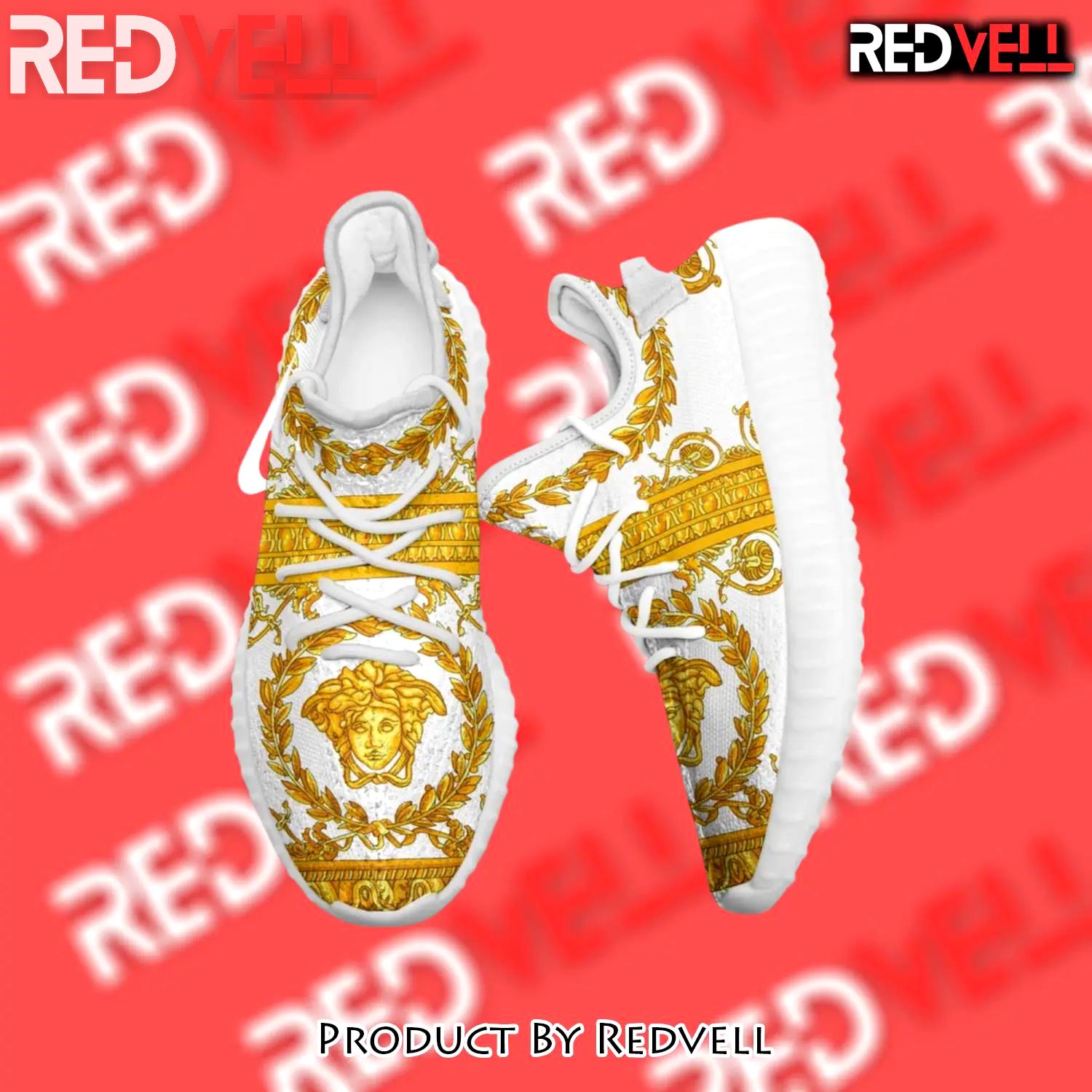 Buy gianni versace white gold yeezy boost shoes sport sneakers best for men women 46 yzes - rv-ys-115897