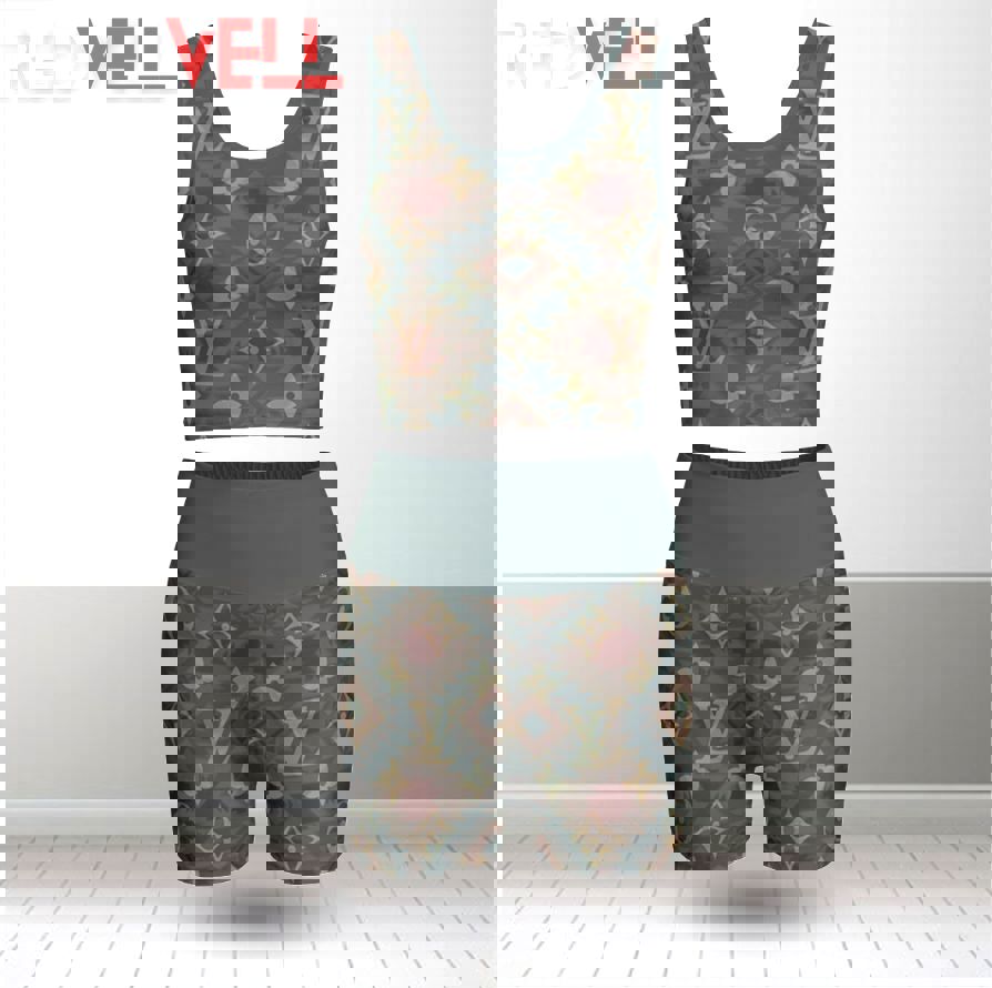 Louis vuitton summer women sport bra yoga set running outfit sby1015