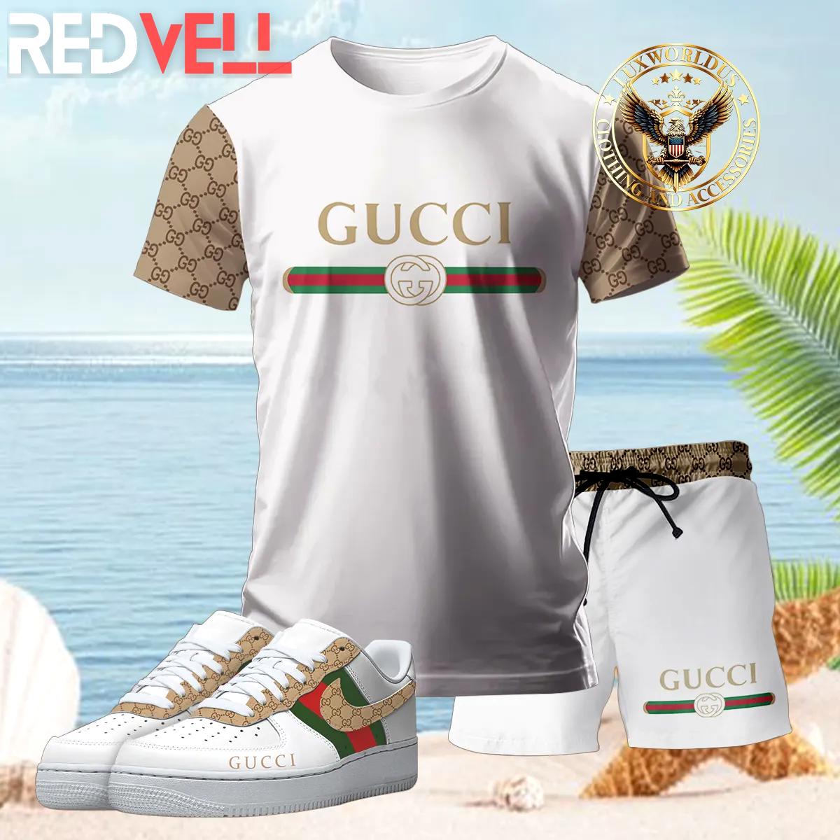 [new] premium gucci unisex set t-shirt & short x af1 sneaker 2024 lux-tx+stk+f40-gc136901
