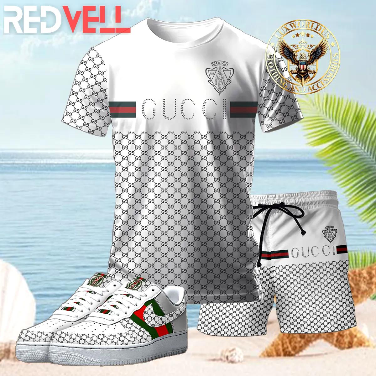 [new] premium gucci unisex set t-shirt & short x af1 sneaker 2024 lux-tx+stk+f40-gc136903