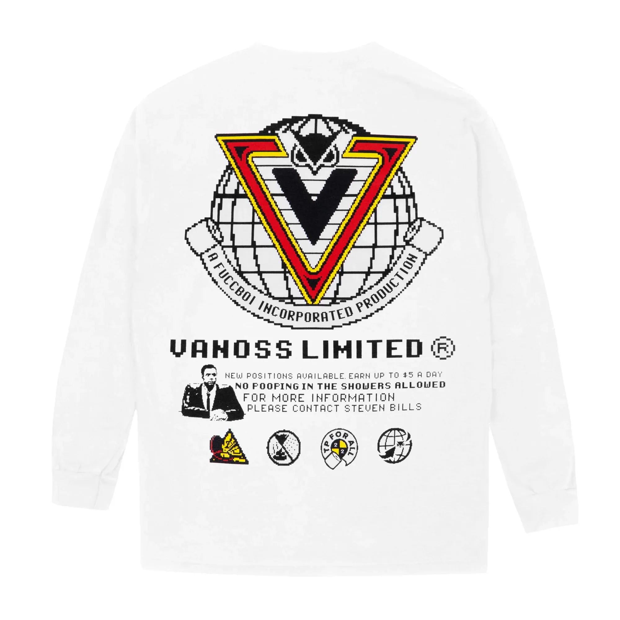 Vanossgaming® | Hiring Long Sleeve Tee (White)