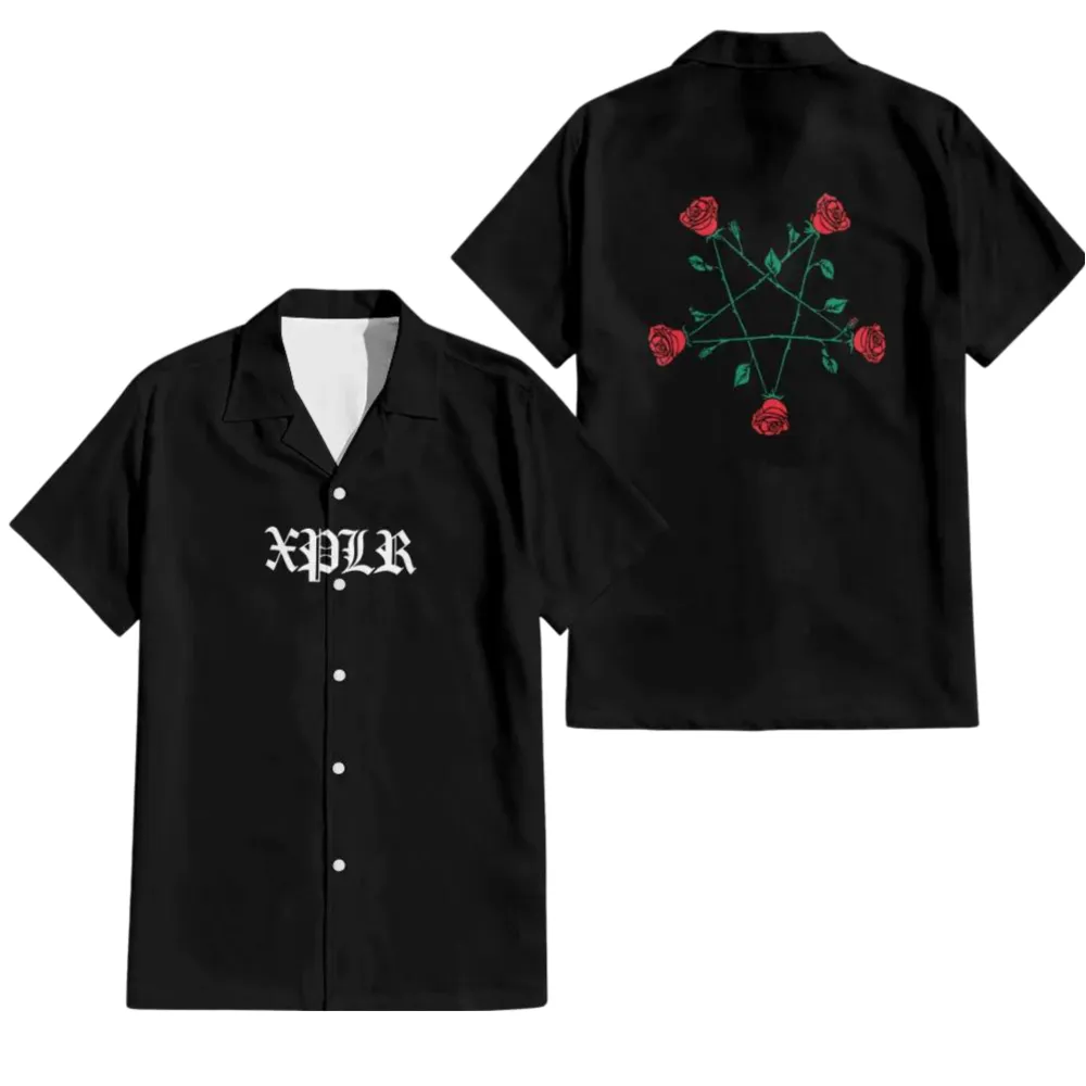 Pentagram roses hawaiian shirt