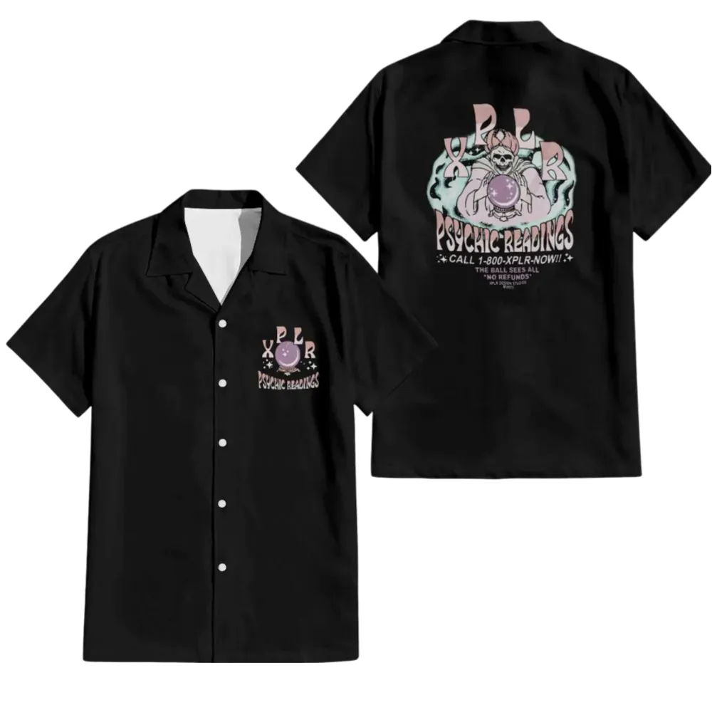 Psychic reading black hawaiian shirt