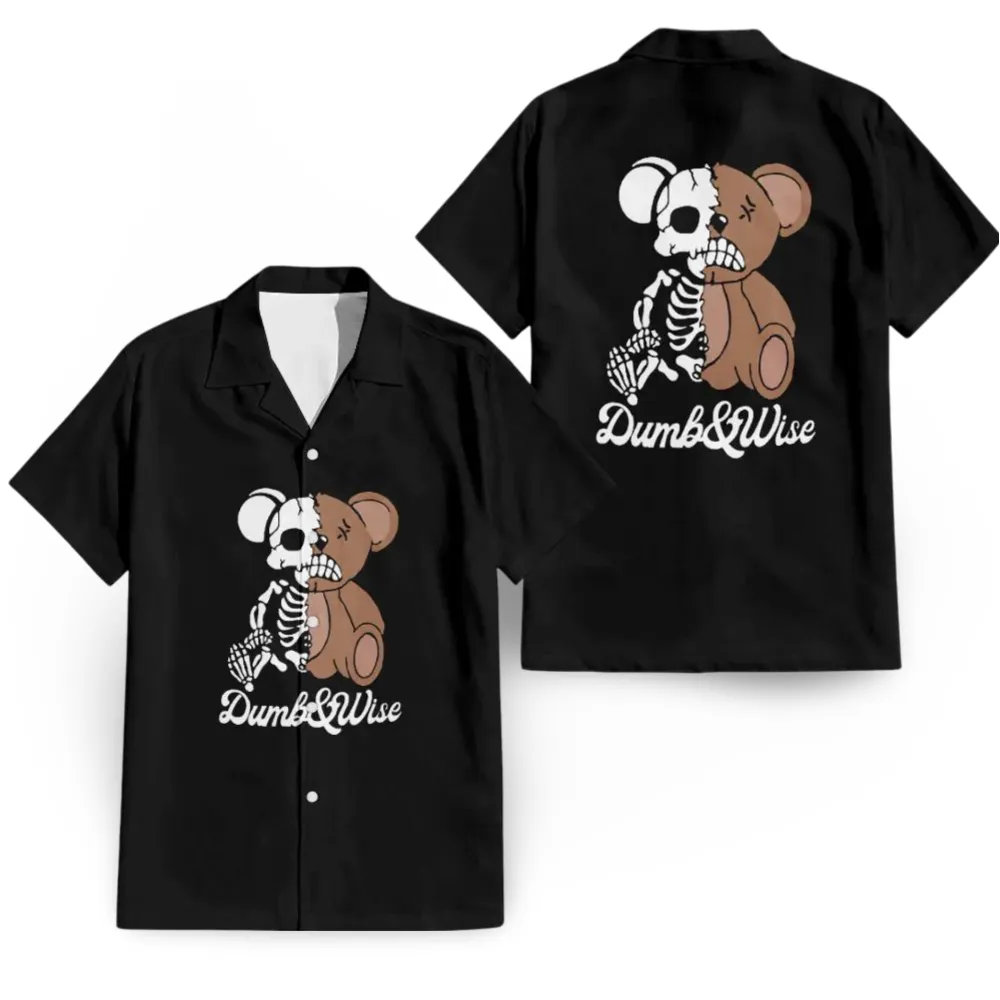 Skele-bear hawaiian shirt