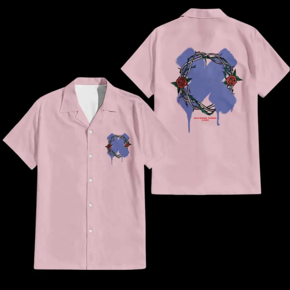 Thorn pink hawaiian shirt