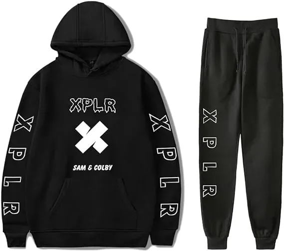 XPLR Logo Hoodies Jogger Pants Set