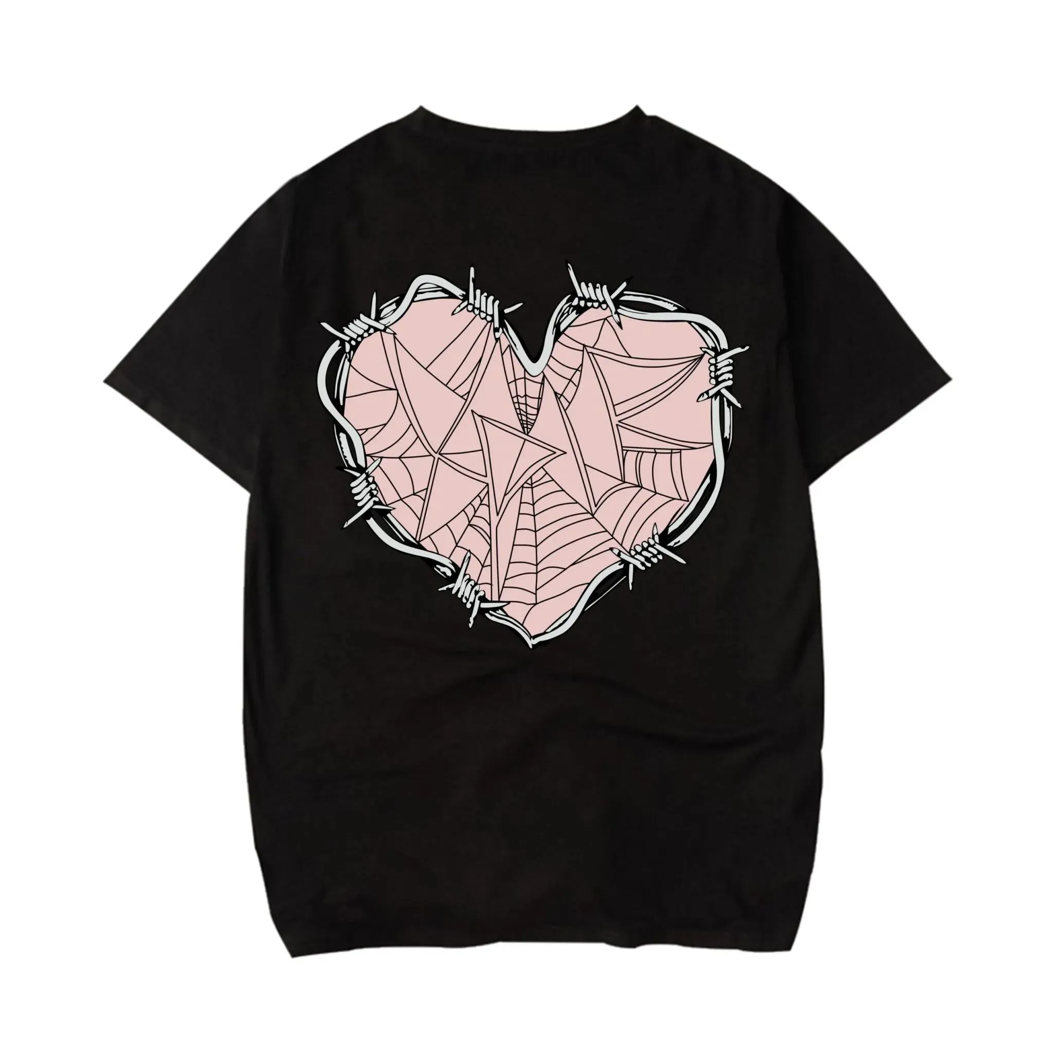 Web heart tee