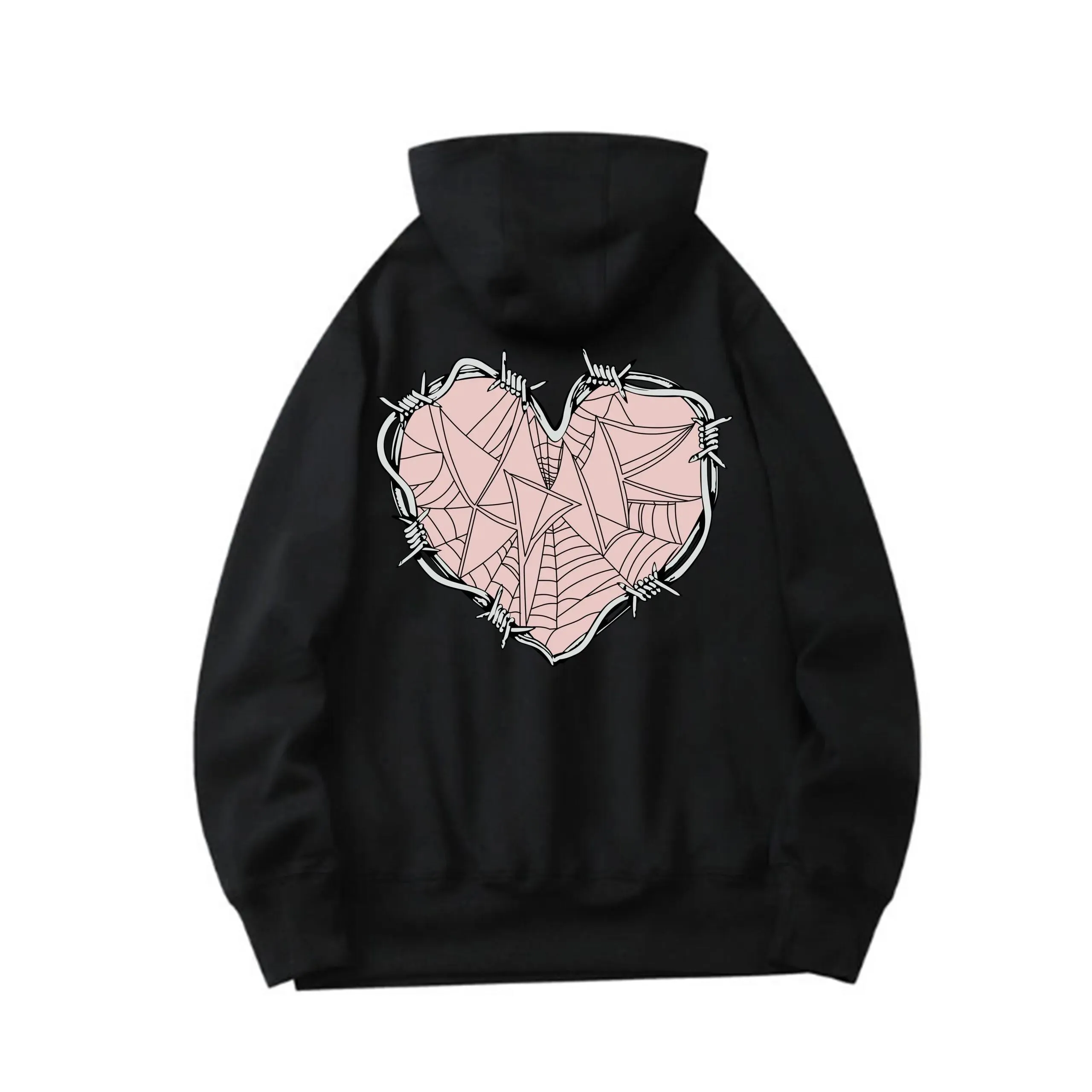 Web heart hoodie