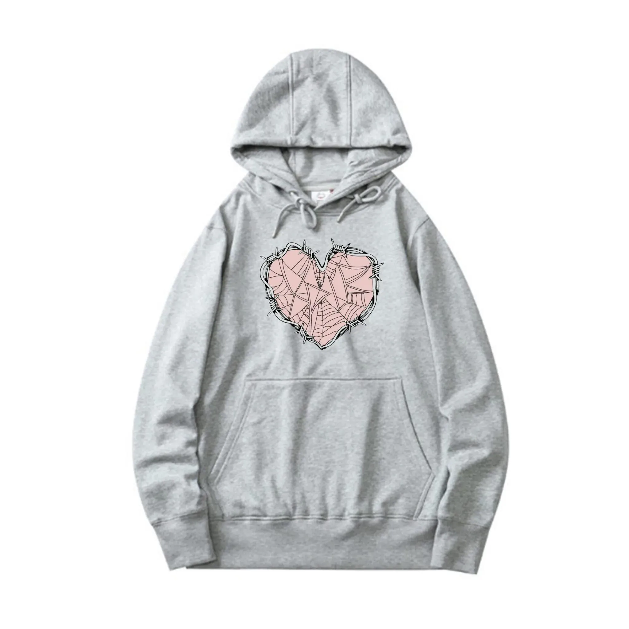Web heart hoodie