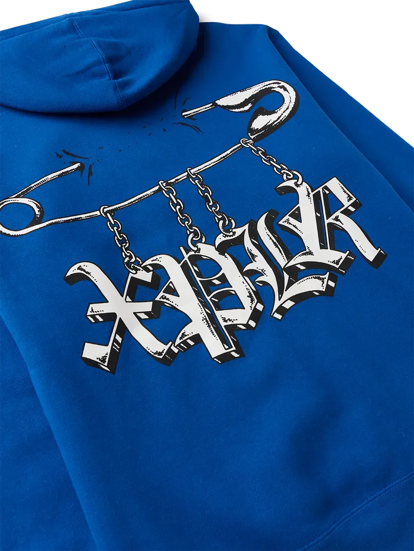 Punk Pin Hoodie Blue