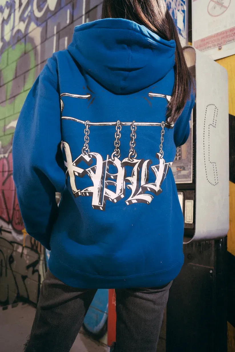 Punk Pin Hoodie Blue
