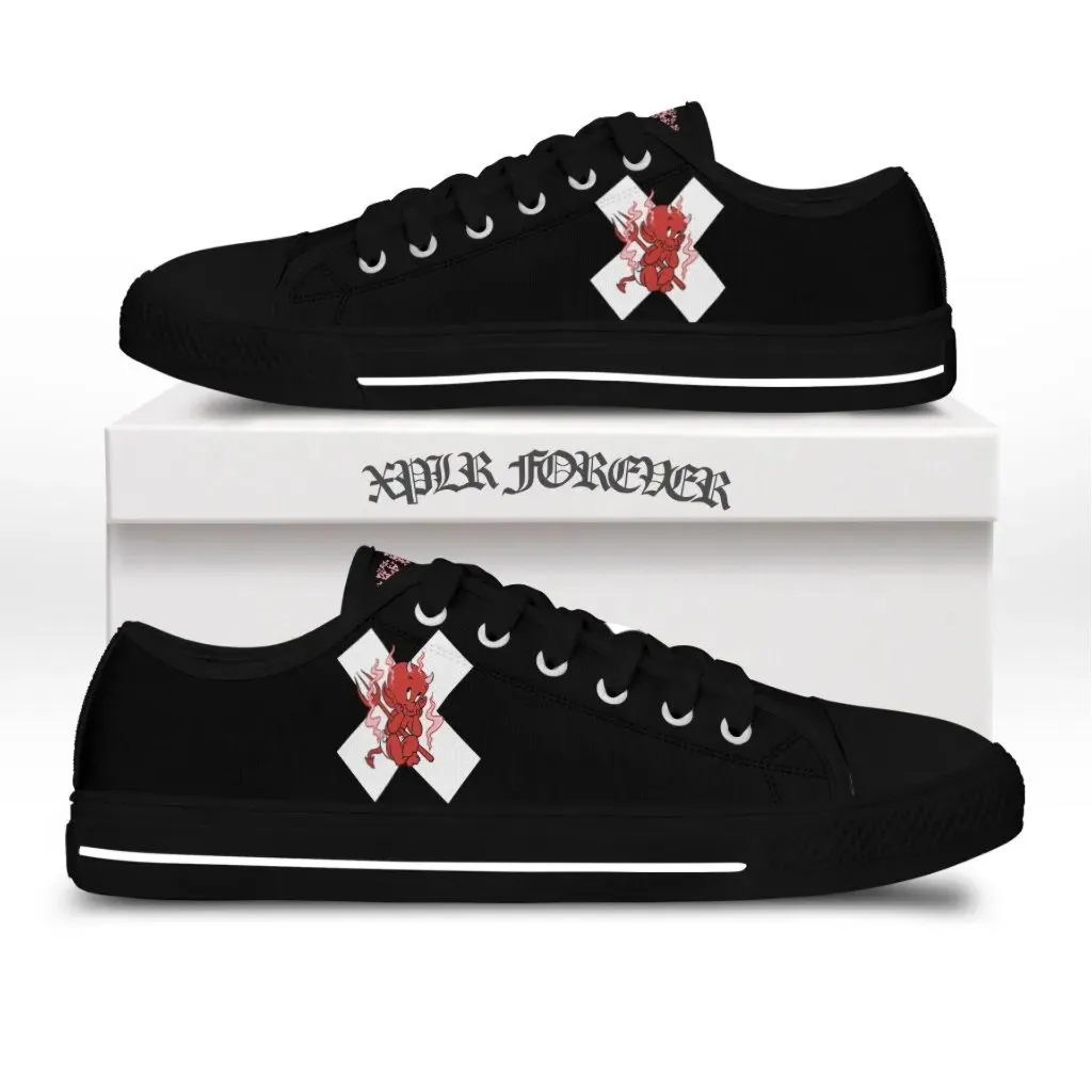 Baby devil low top canvas shoes