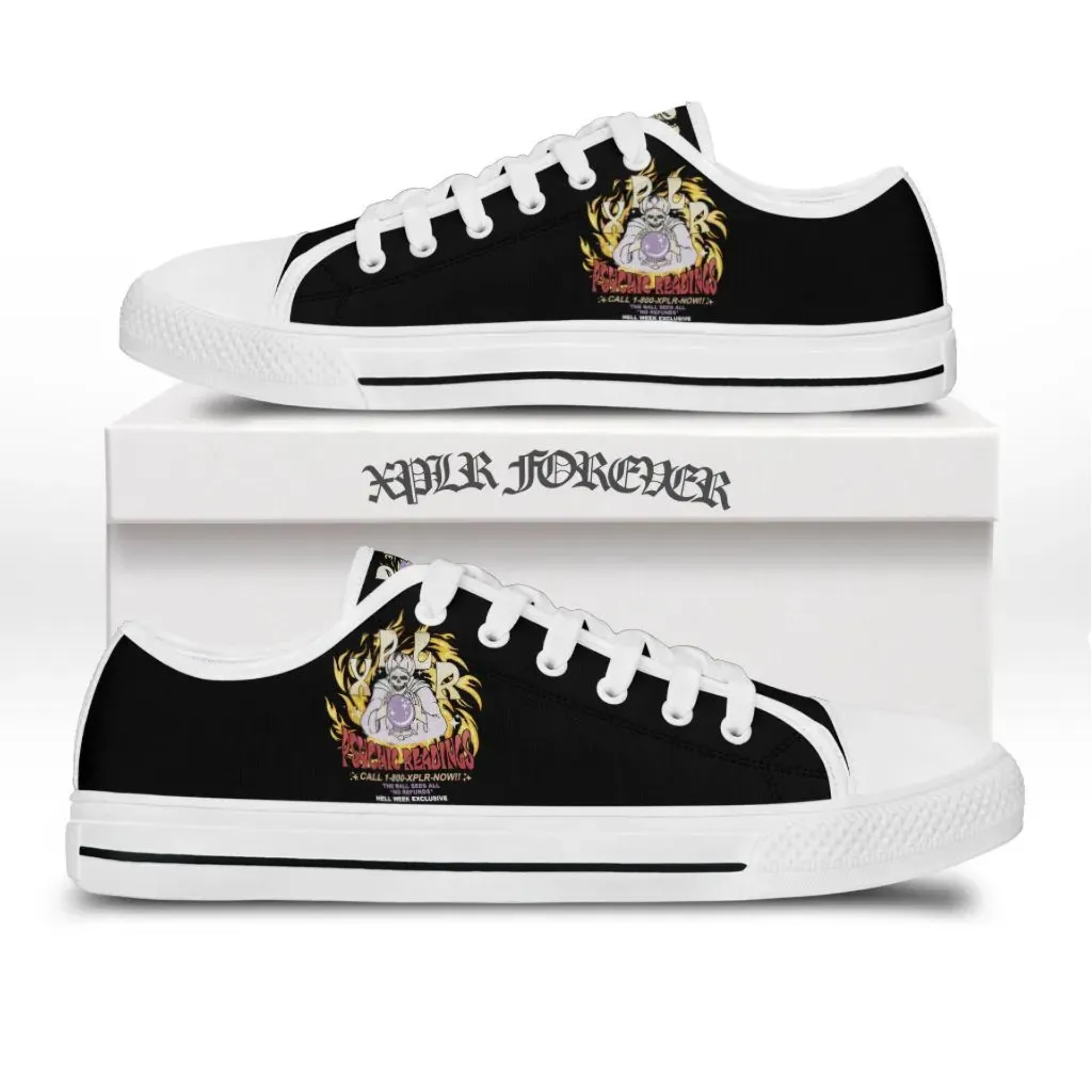 Psychic reading low top canvas shoes