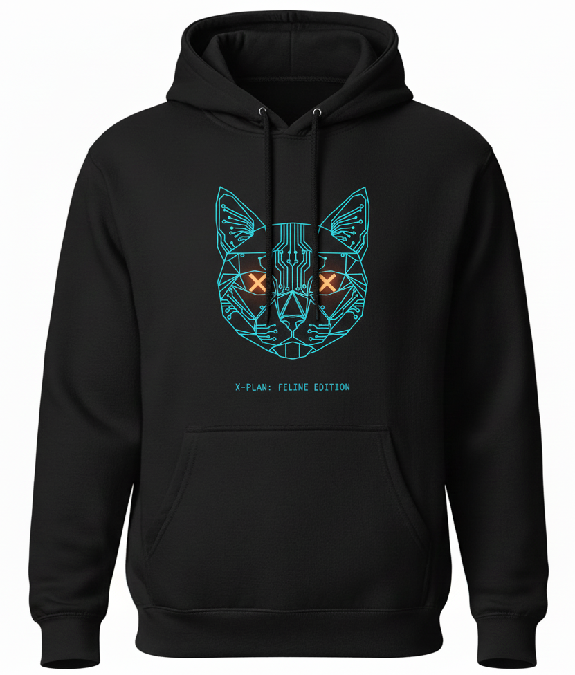 Geometric Cat Hoodie