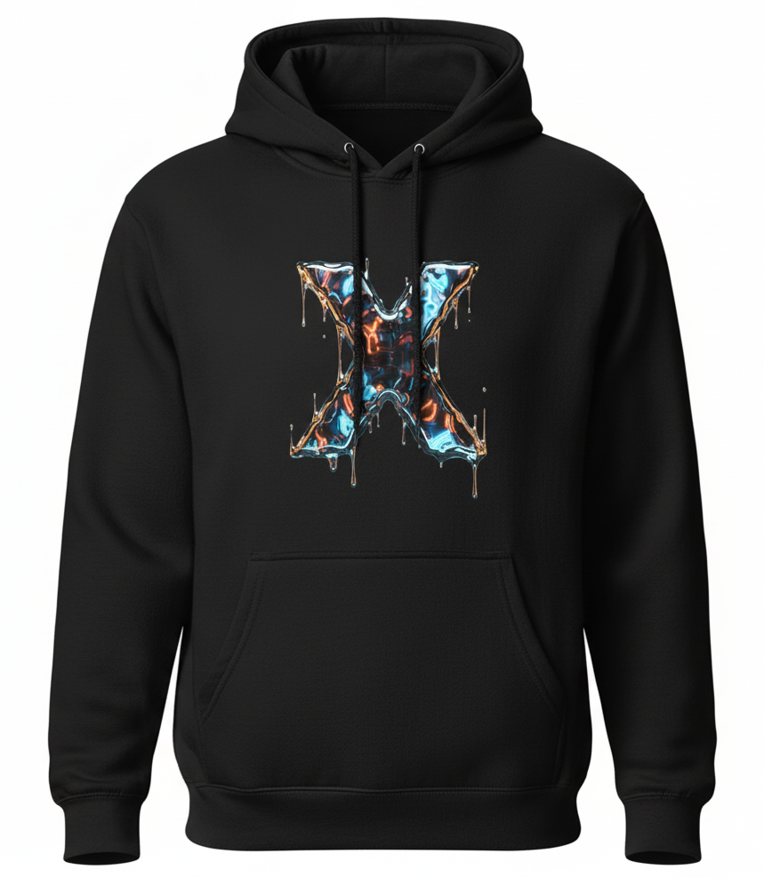 Liquid Chrome 3D Hoodie