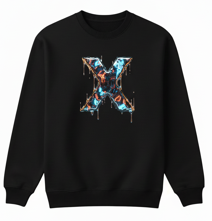 Liquid Chrome 3D Sweatshirt