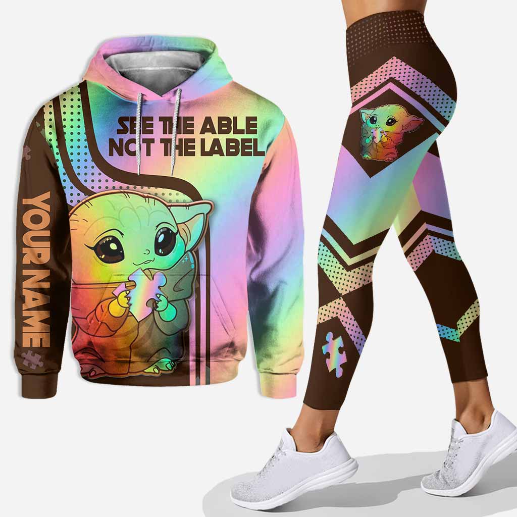 See the able not the label personalized autism awareness hoodie & leggings gift for baby yoda star wars lovers autism awareness hoodie gift 305 hcst