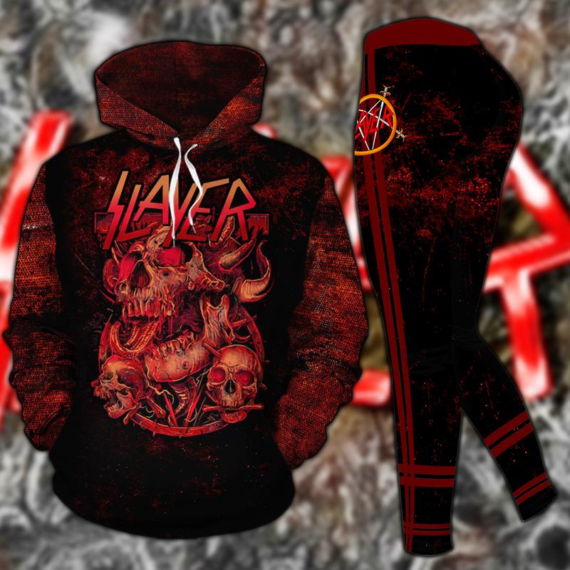 Slayer band hoodie leggings clothing clothes outfit for women 103 hcst