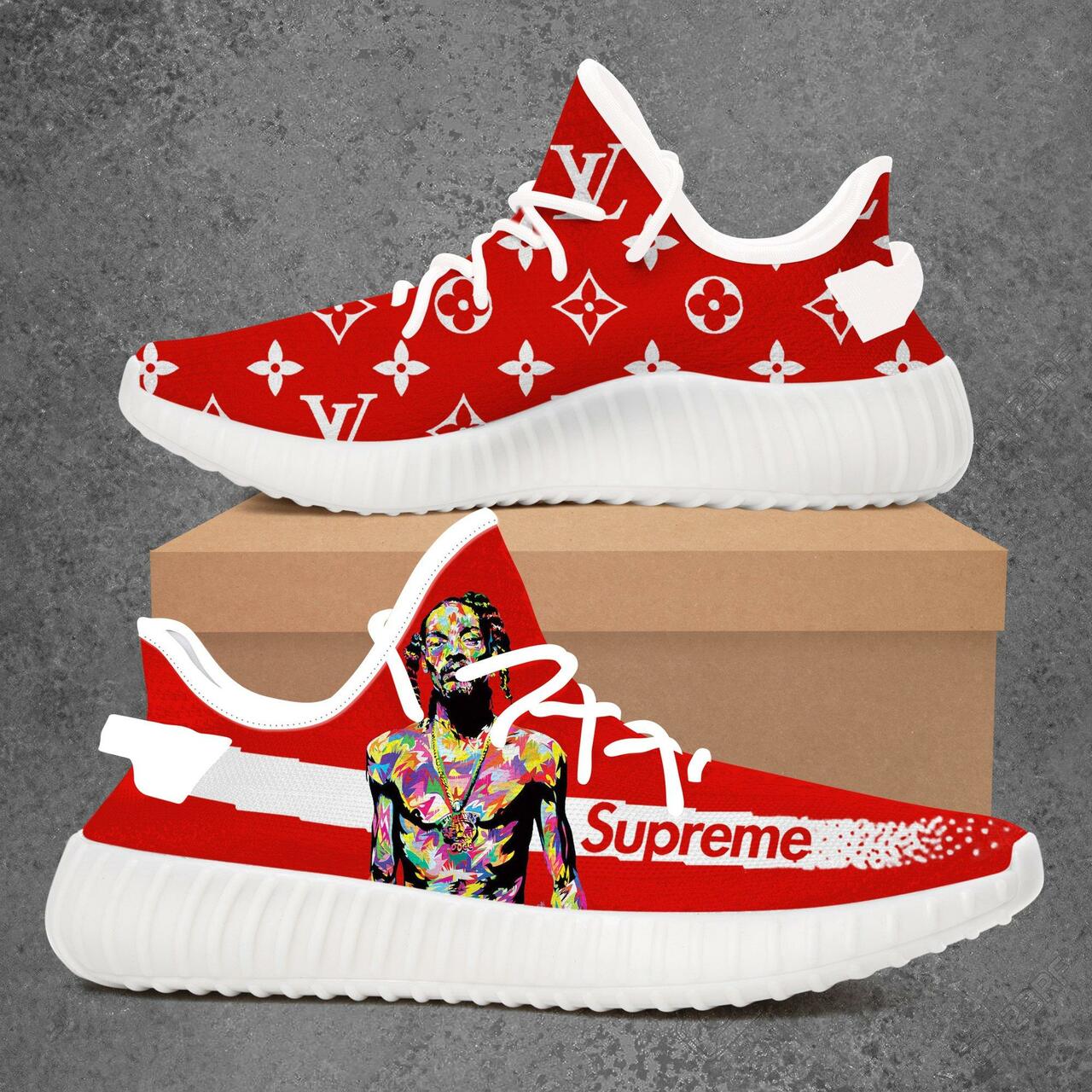 Buy louis vuitton supreme snoop dogg yeezy boost shoes sport sneakers best lv gifts for men women 92 yzes