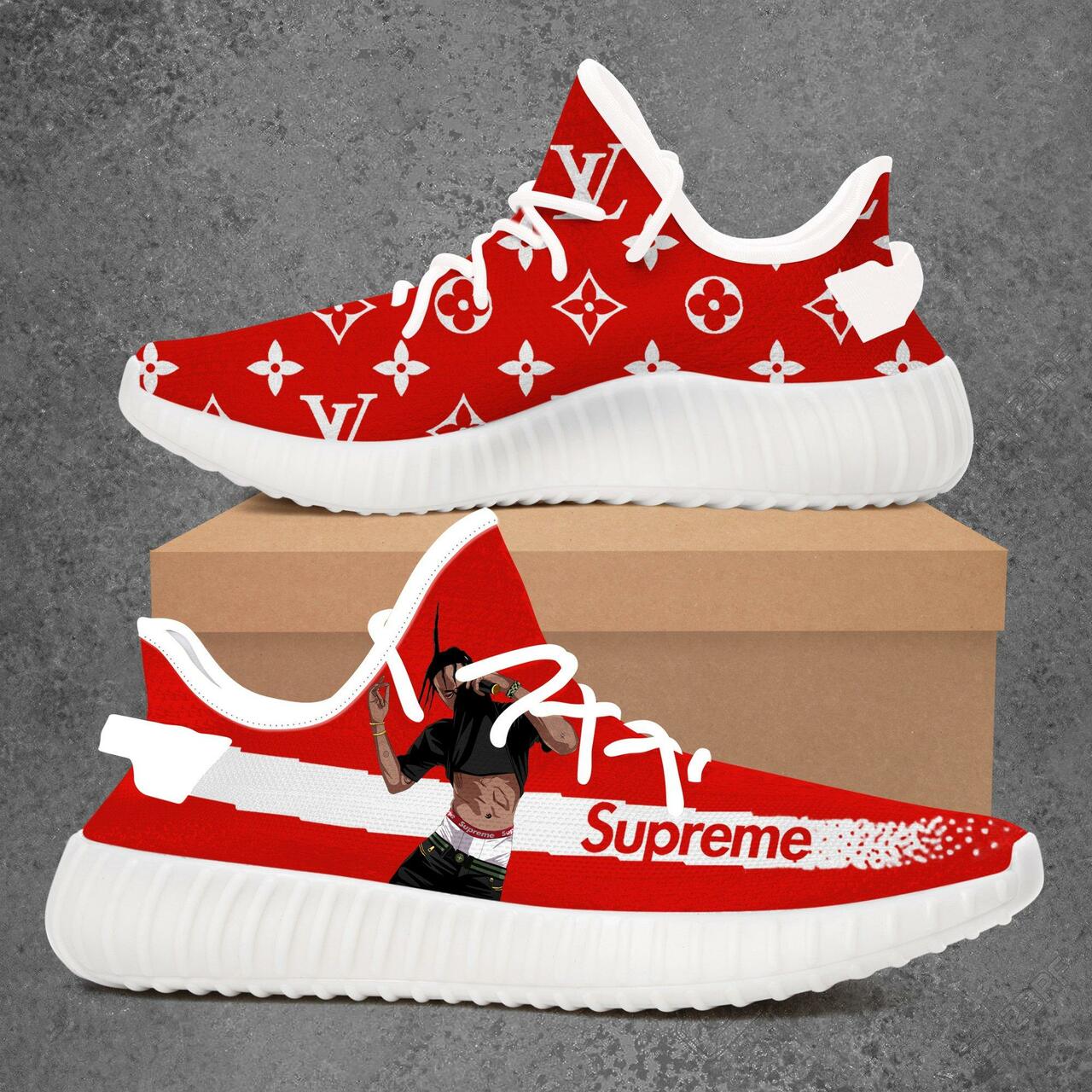 Buy louis vuitton supreme travis scott yeezy boost shoes sport sneakers best lv gifts for men women 74 yzes