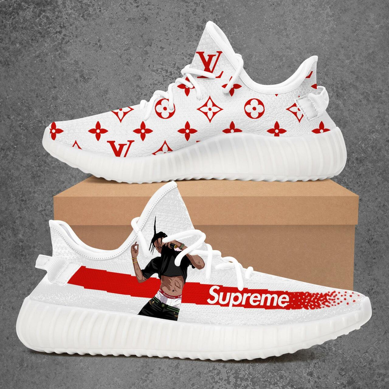 Buy louis vuitton supreme travis scott yeezy boost shoes sport sneakers best lv gifts for men women 75 yzes