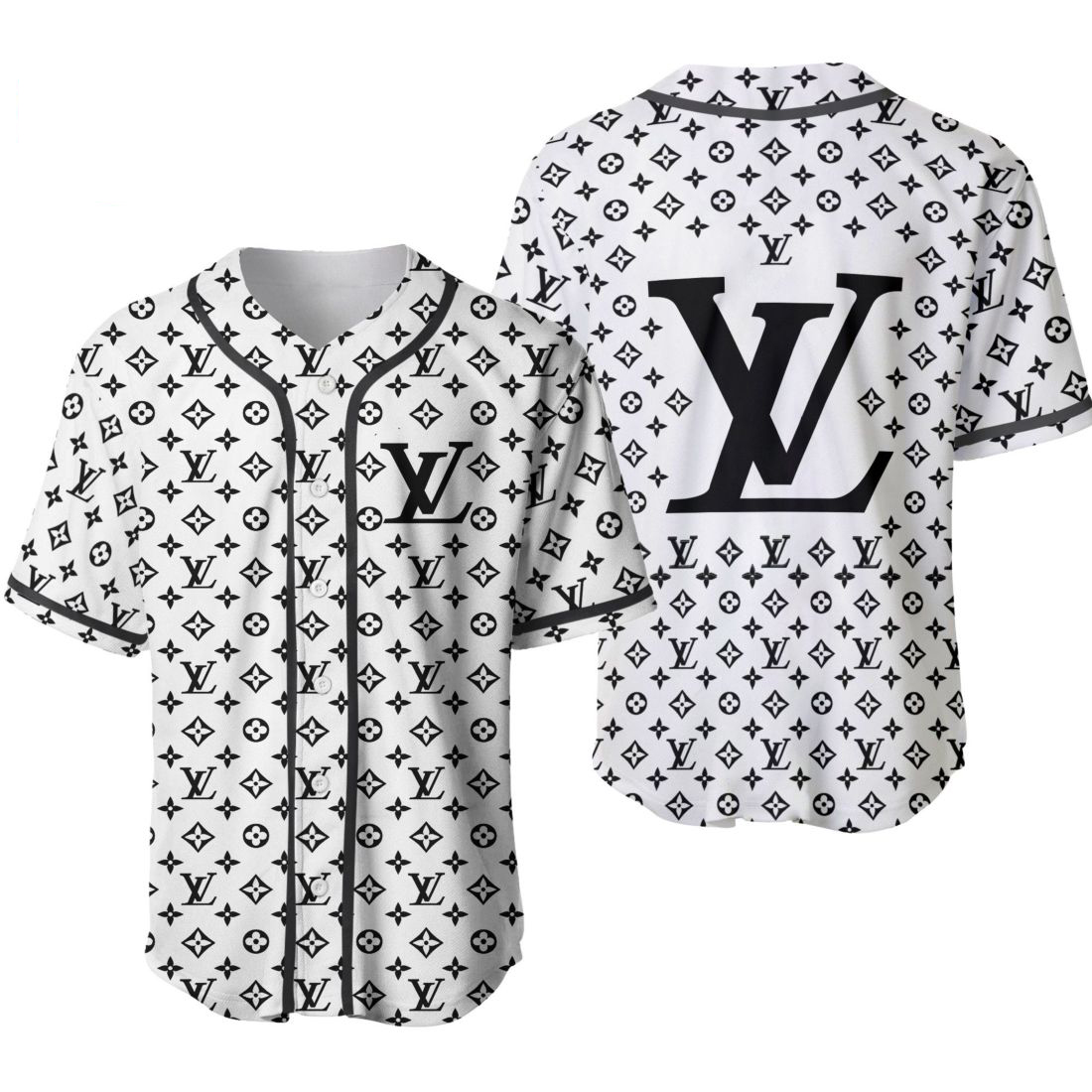 Buy louis vuitton white baseball jersey shirt lv luxury clothing clothes sport for men women 123 mte