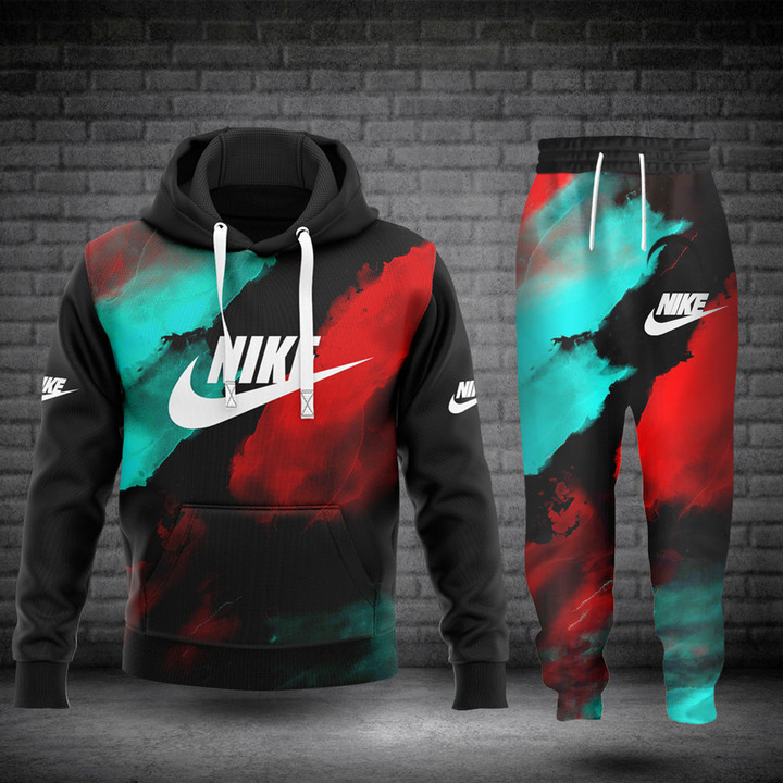 Nike watercolor hoodie long pants 105