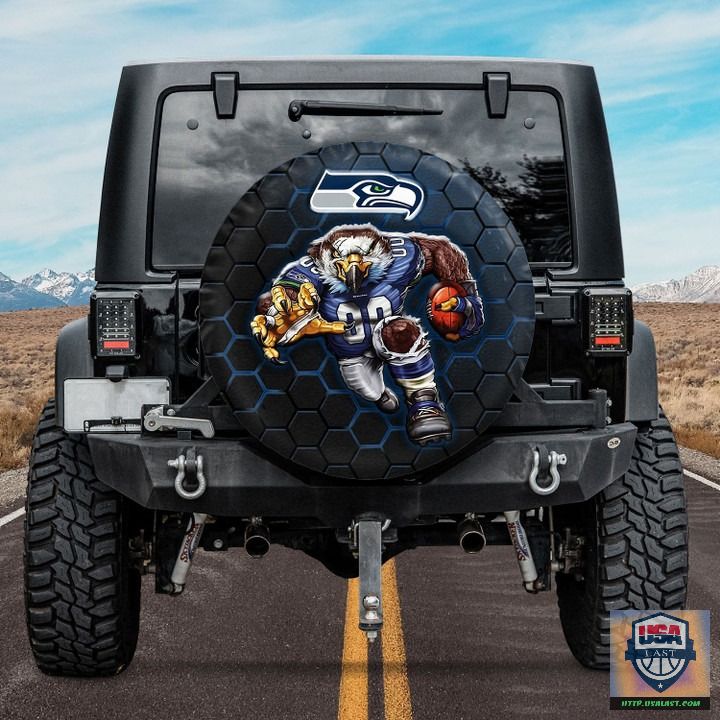 Seattle seahawks nfl mascot spare tire cover